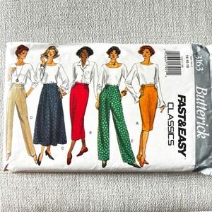 Butterick 3163 Fast Easy Midi Skirts Pants Sz 14 16 18 Minimalist Capsule Basics